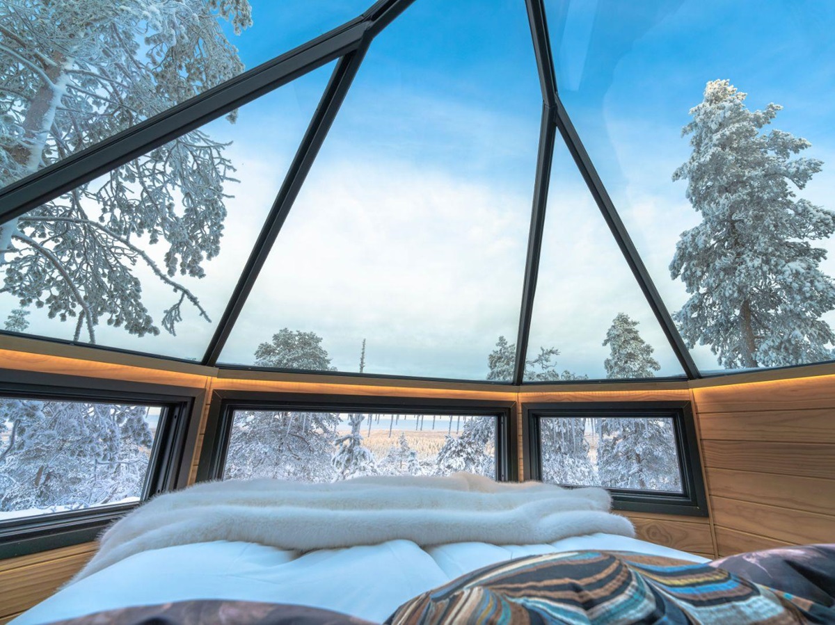 Glass Igloo Suite with Forest View at Luxury Resort Octola in Finnish Lapland