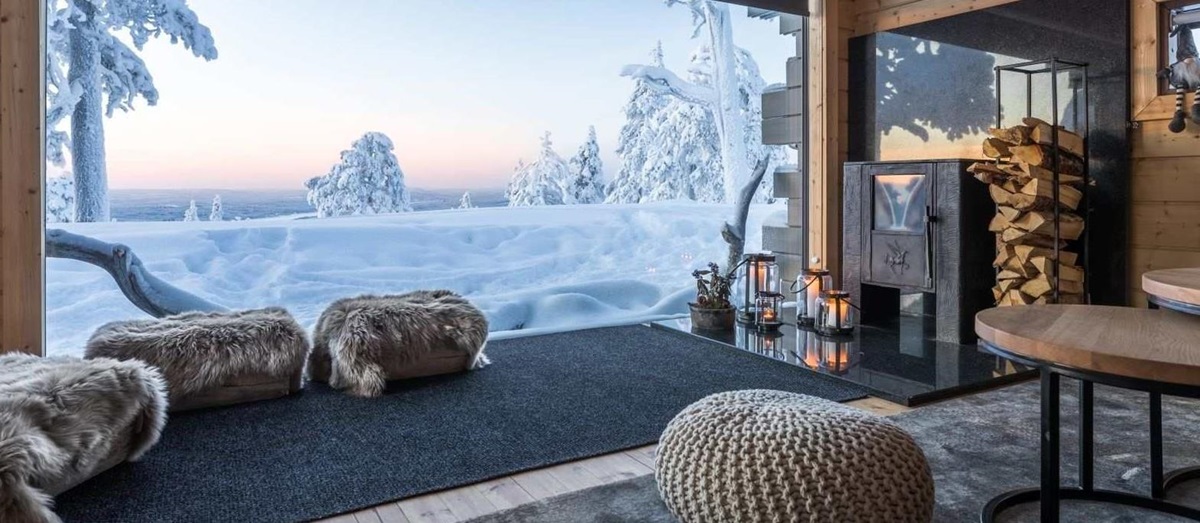 The view from the lounge at Octola, Finland