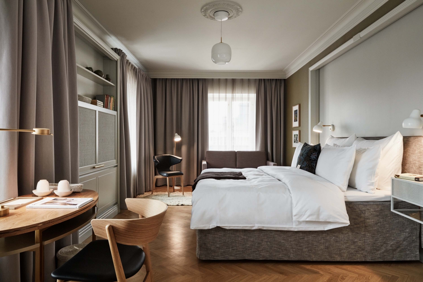 Double bedroom at St George Hotel in Helsinki Finland