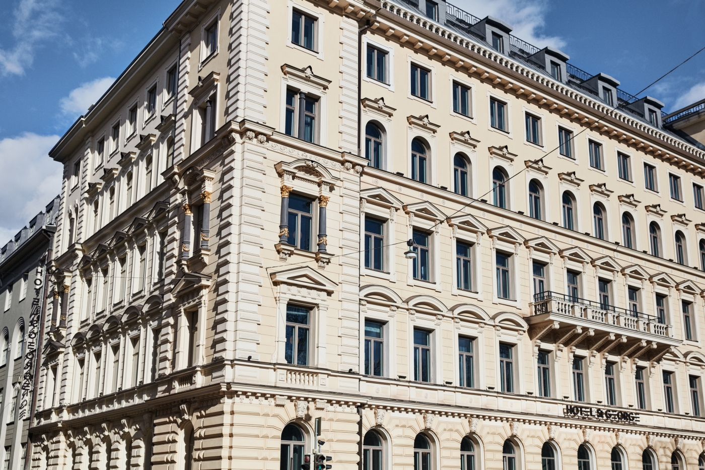 Exterior Facade of St George Hotel in Helsinki Finland