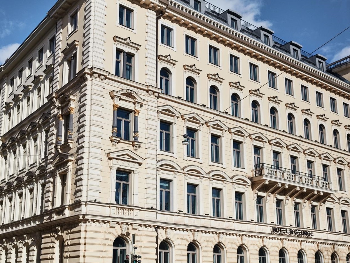 Exterior Facade of St George Hotel in Helsinki Finland