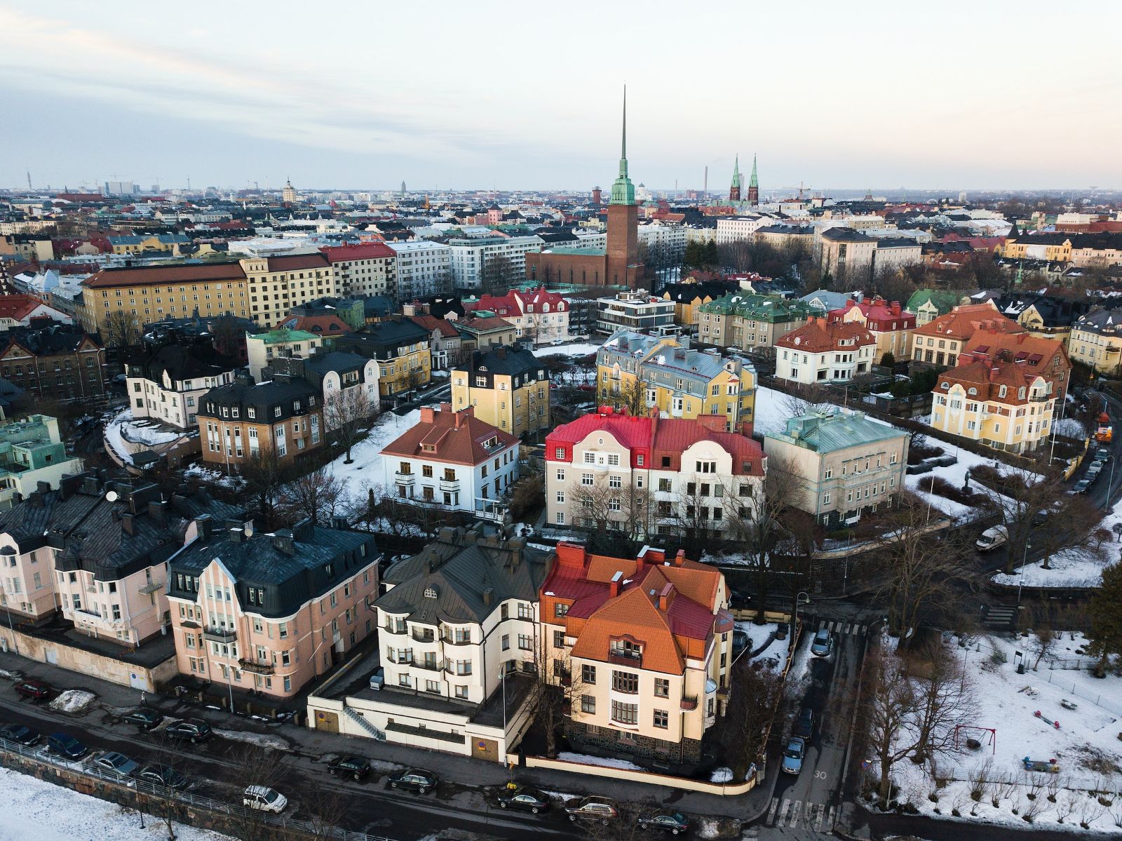 Aerial view of Helsinki in Finland