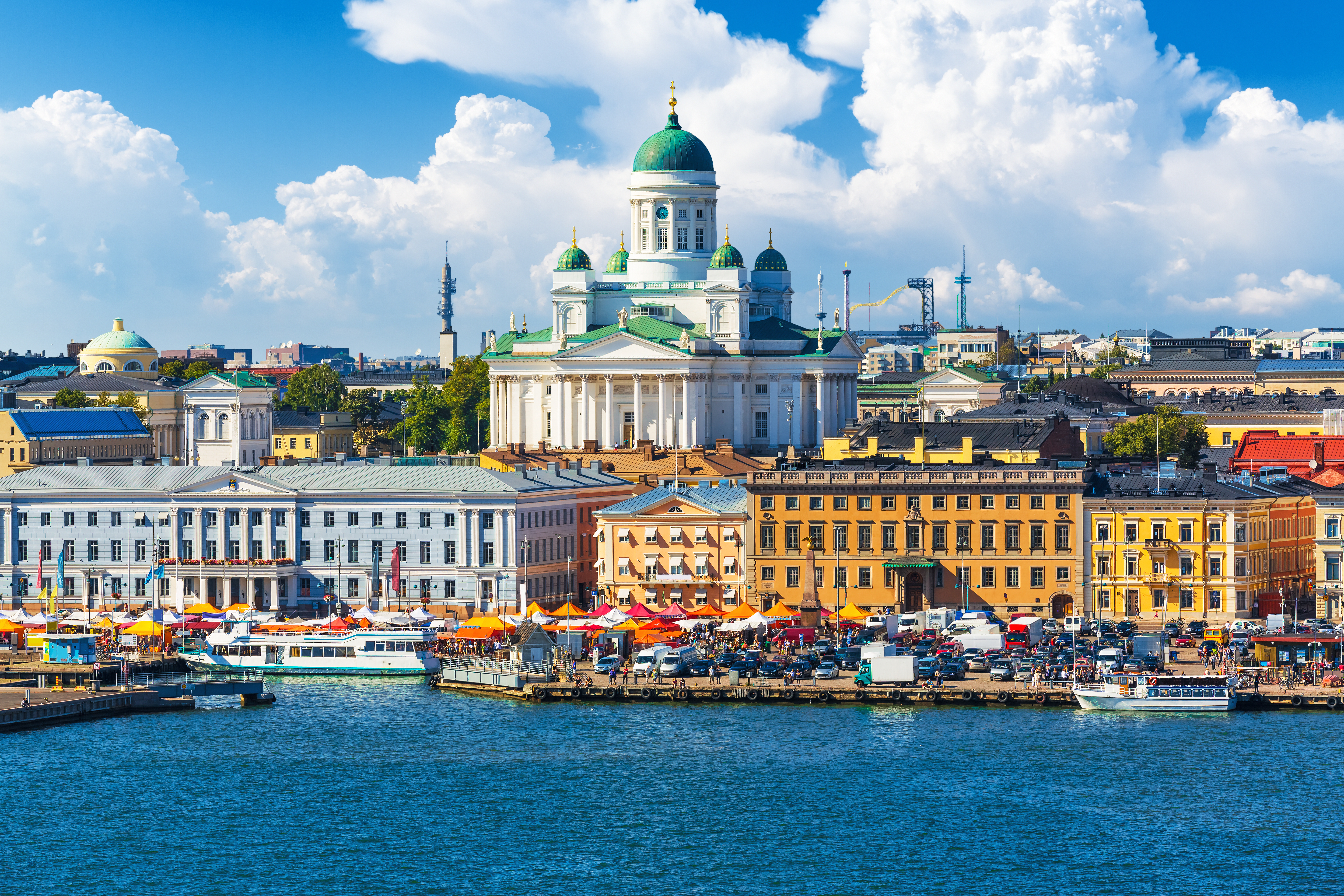 View of Helsinki from the riverside