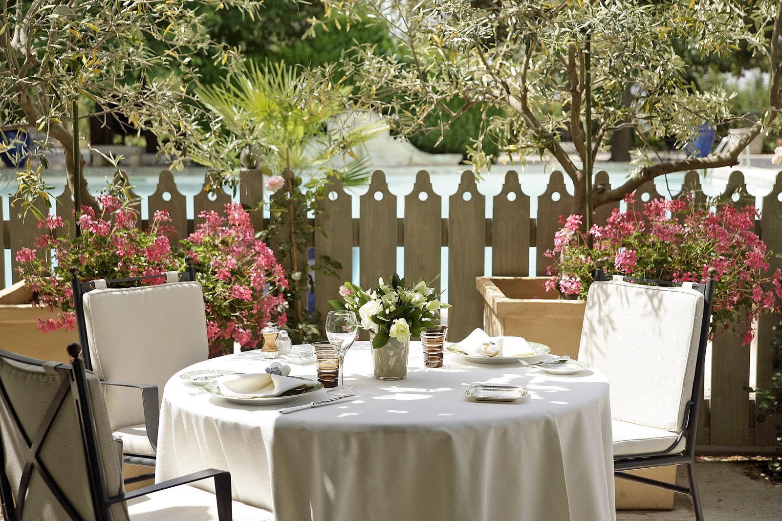 Dining at Baumaniere, France