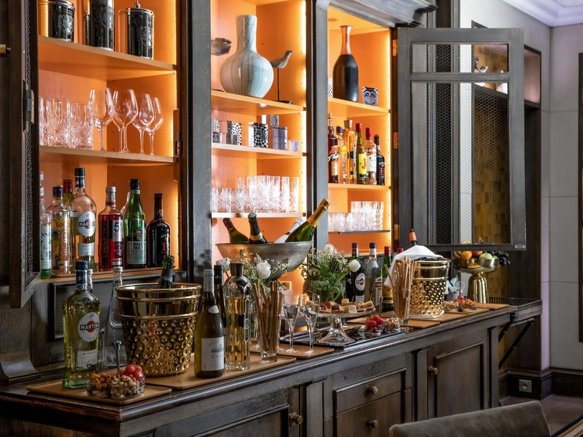 The bar at Esprit Saint Germain in Paris, France