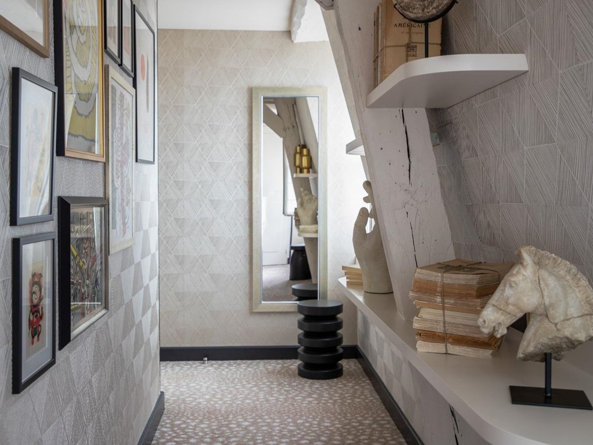Hallway in a guest suite at Esprit Saint Germain in Paris, France