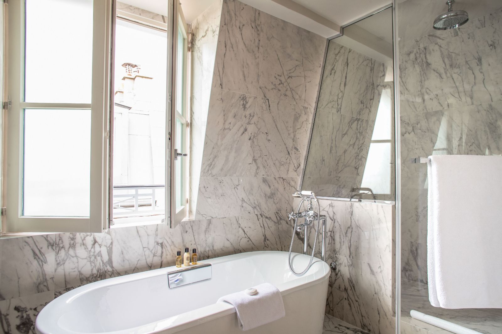 A guest bathroom at Esprit Saint Germain in Paris, France