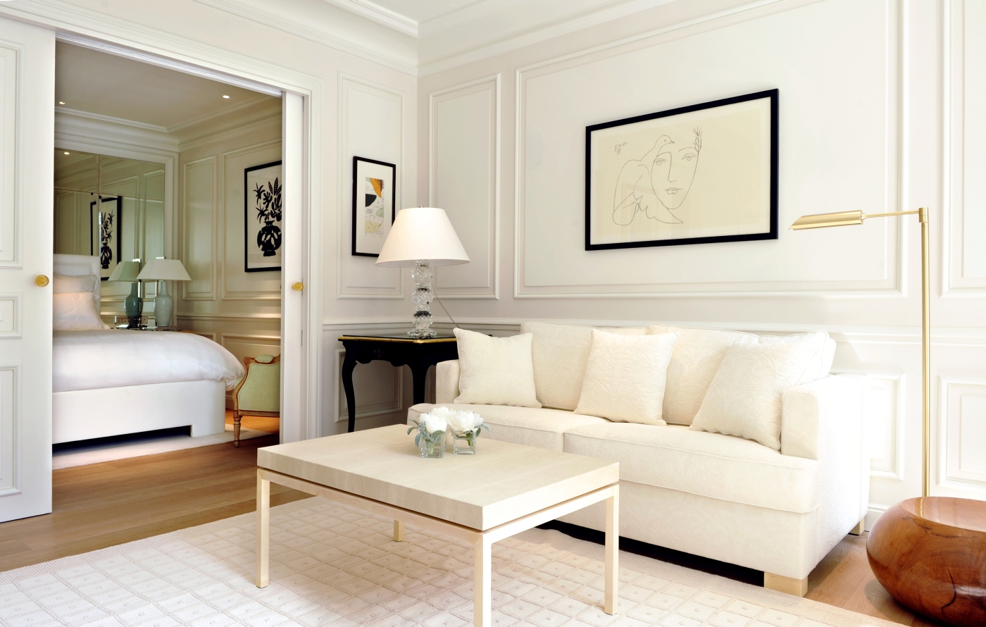 Double bedroom and living space at Grand-Hotel du Cap-Ferrat in France
