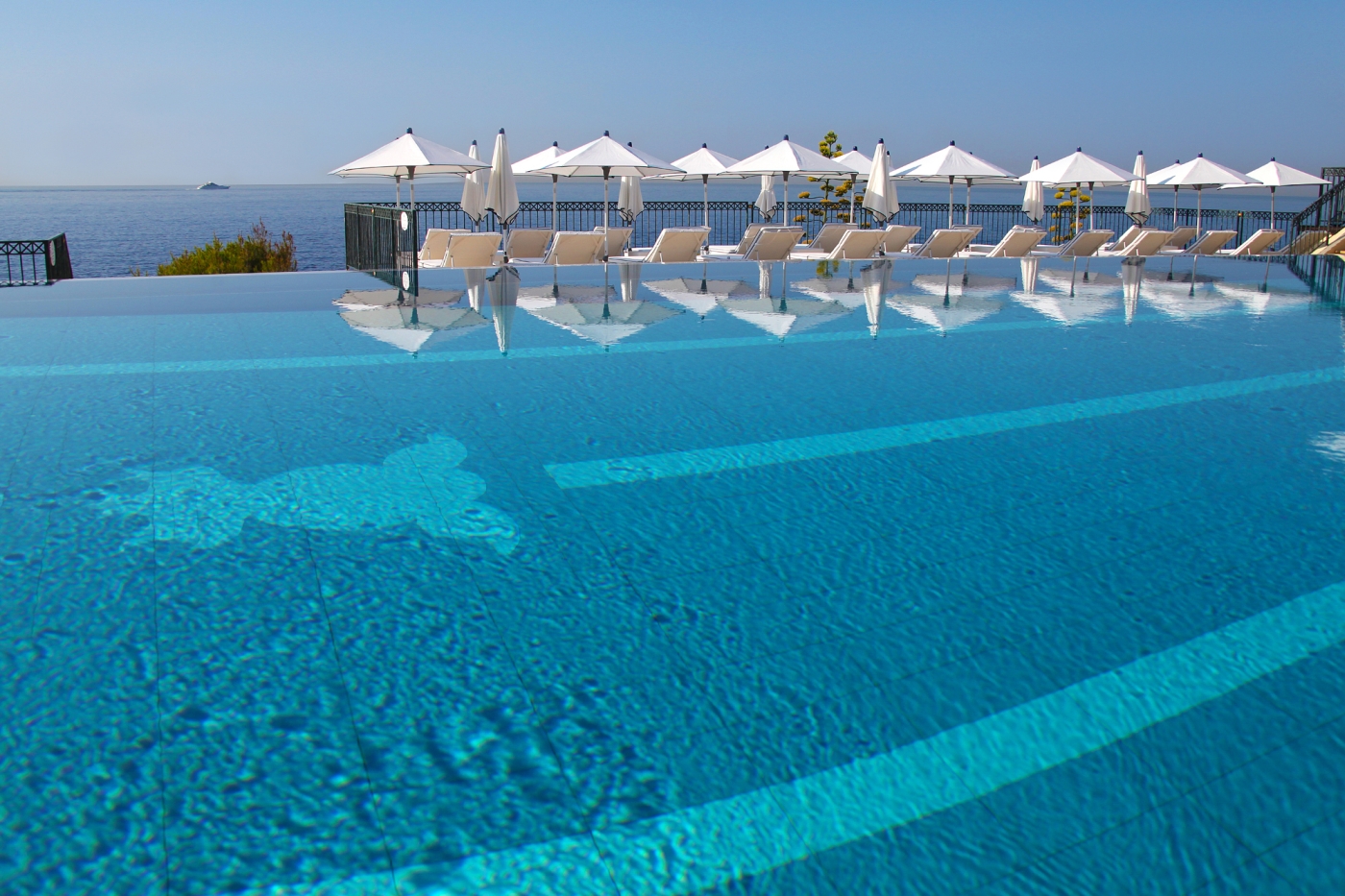 Pool with sea view at Grand-Hotel du Cap-Ferrat in France