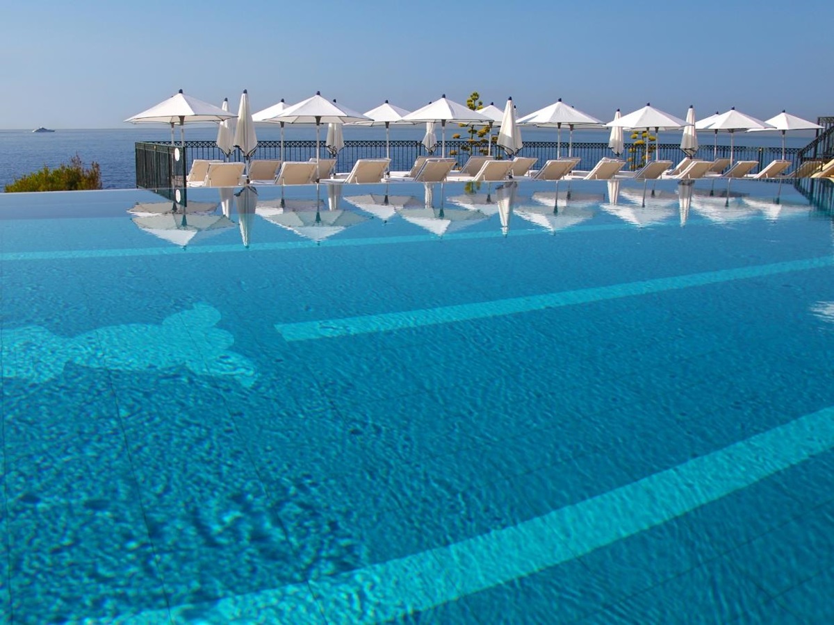 Pool with sea view at Grand-Hotel du Cap-Ferrat in France
