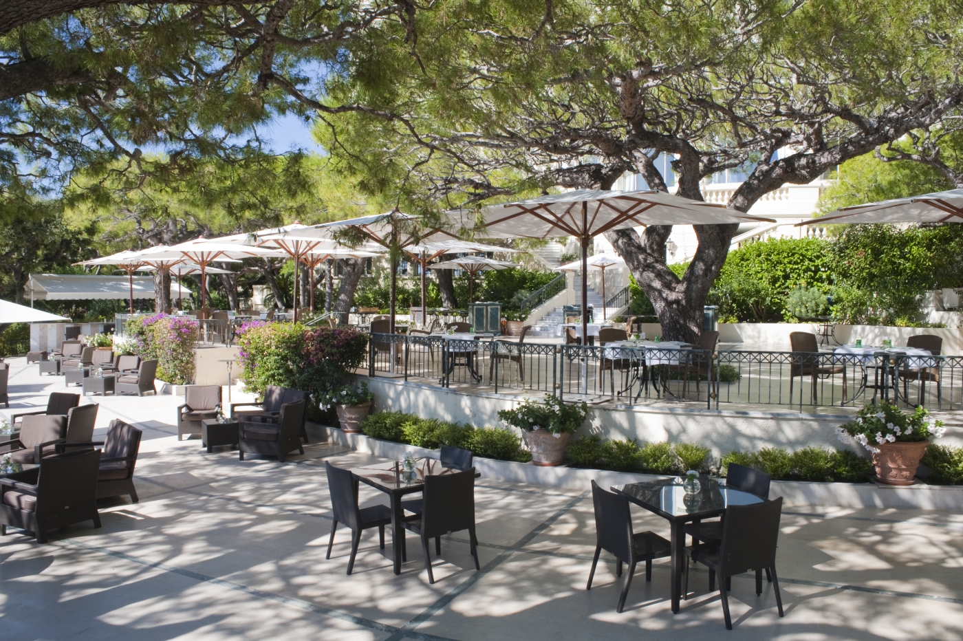 Terrace dining at Grand-Hotel du Cap-Ferrat in France