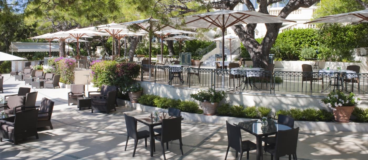 Terrace dining at Grand-Hotel du Cap-Ferrat in France