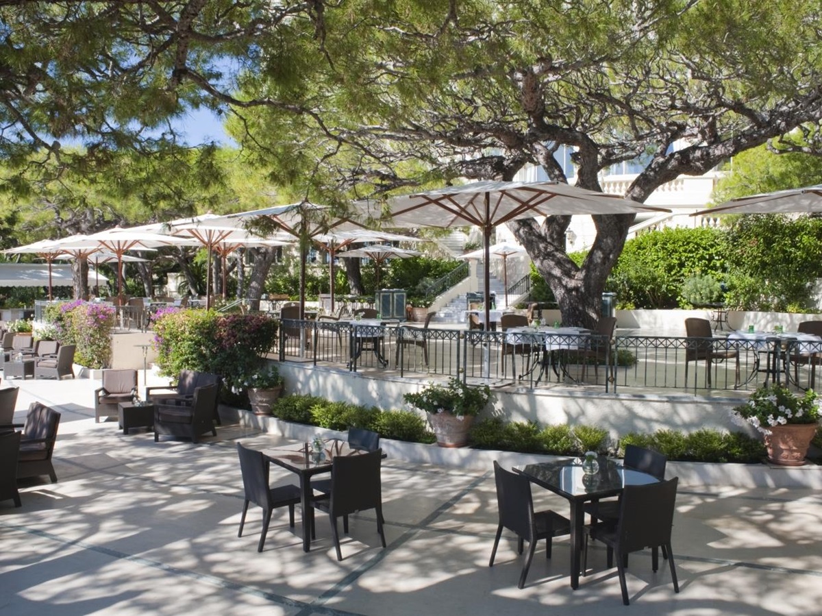 Terrace dining at Grand-Hotel du Cap-Ferrat in France