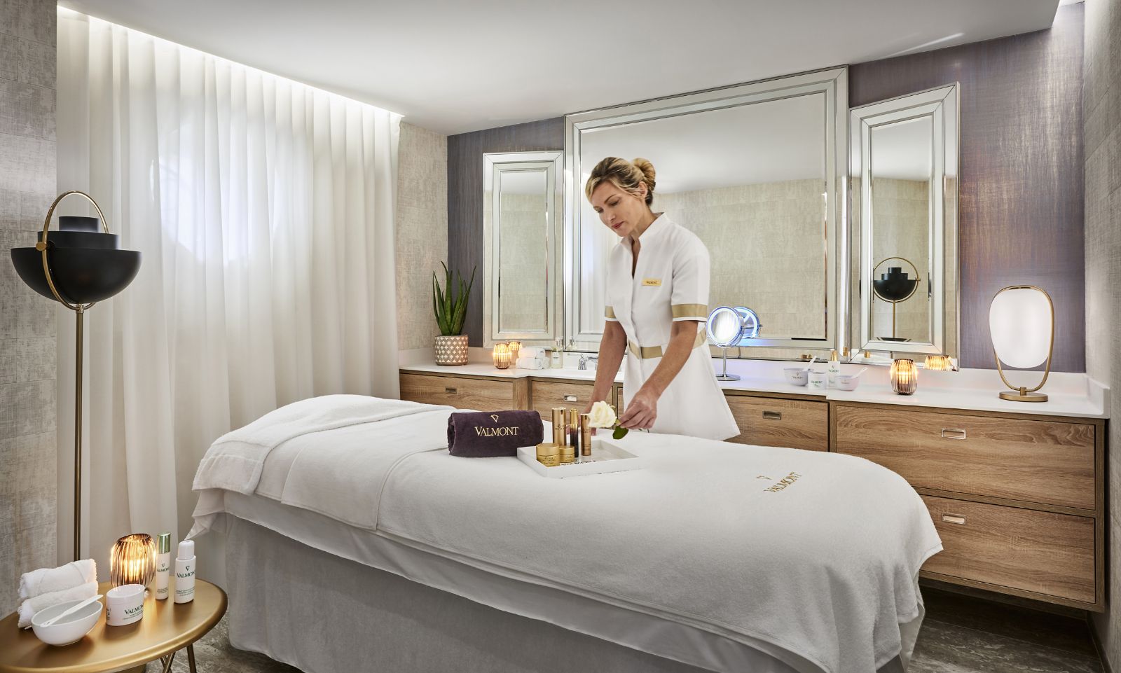 Spa treatment room at Hotel Belles RIves on the Cote d'Azur in France