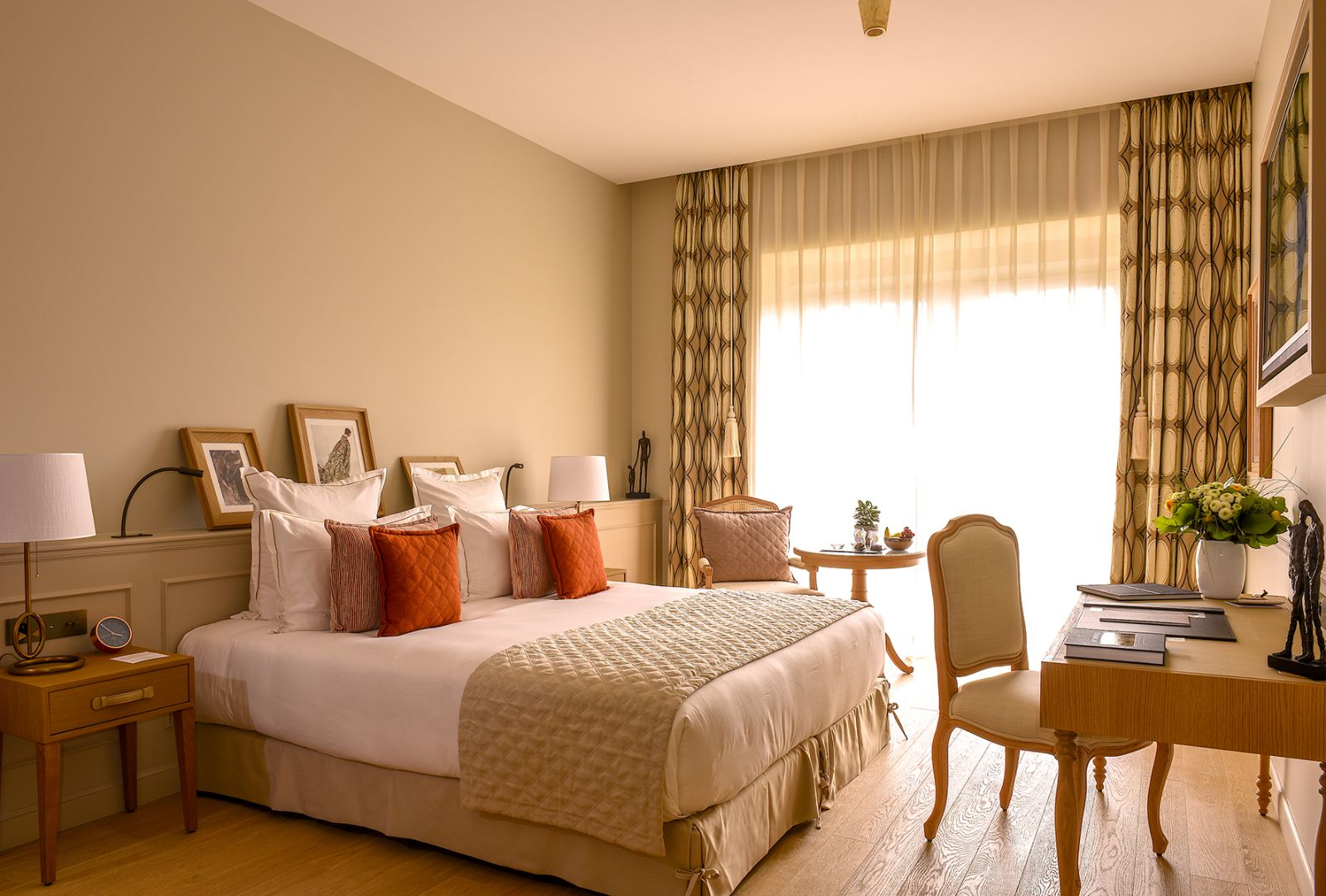 Guest suite bedroom at Hotel Chais Monnet & Spa in South West France