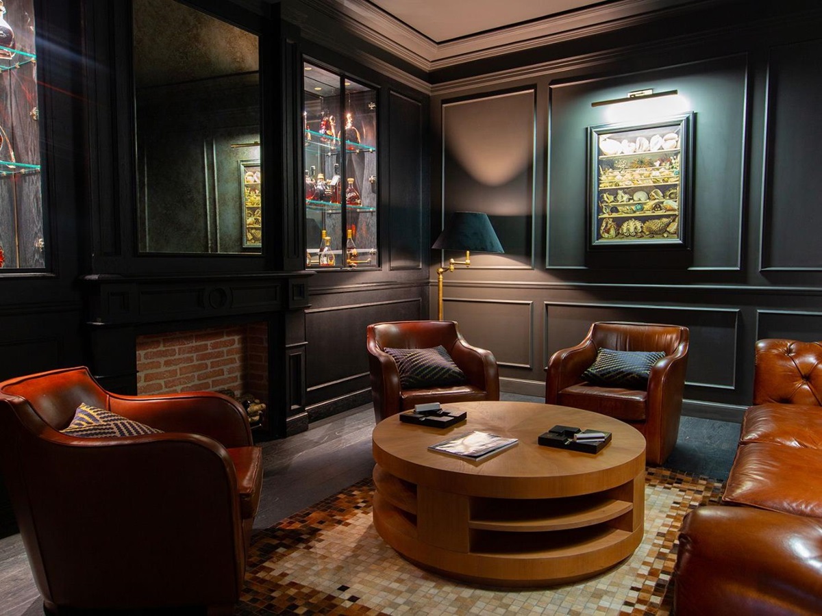 Cigar room at Hotel Chais Monnet & Spa in South West France