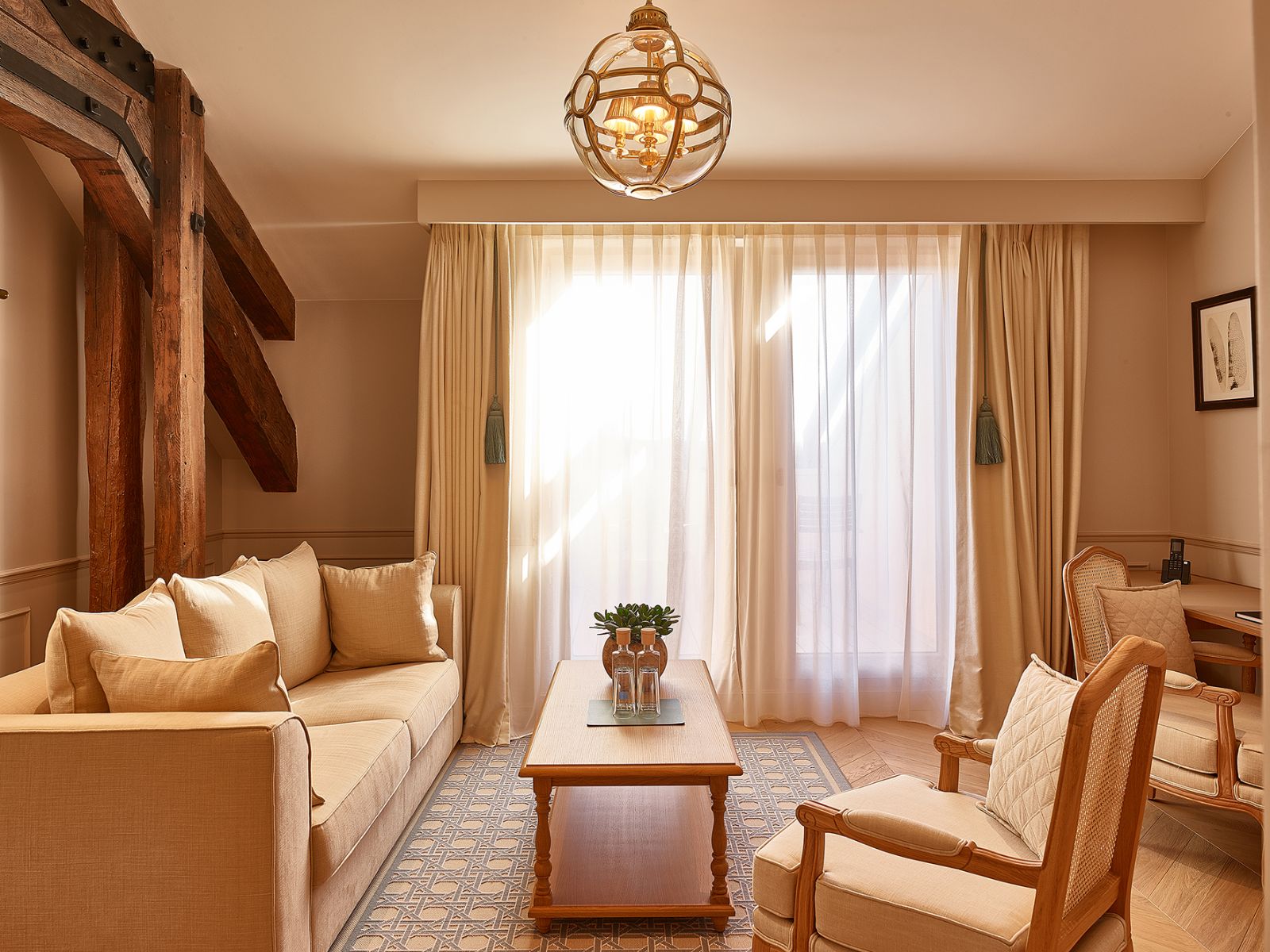 Guest suite lounge area at Hotel Chais Monnet & Spa in South West France