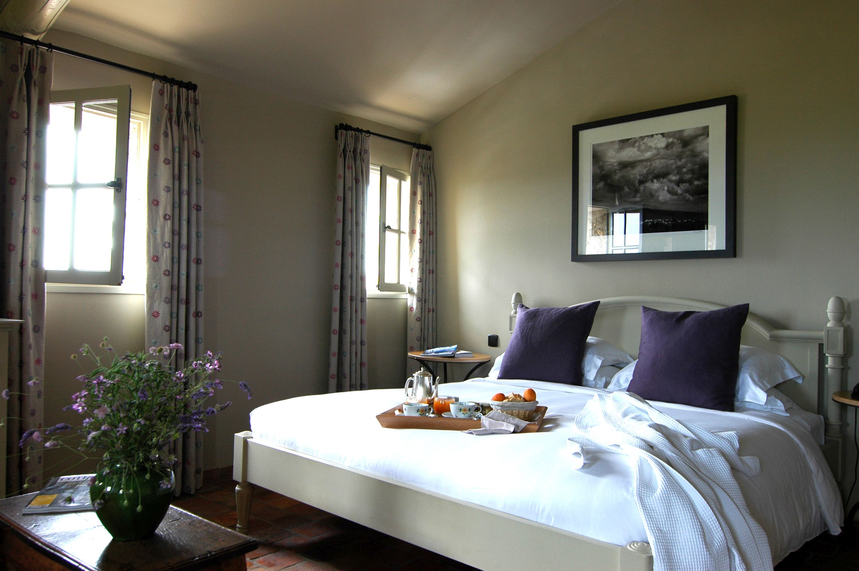 Double bedroom in Hotel Crillon le Brave, France