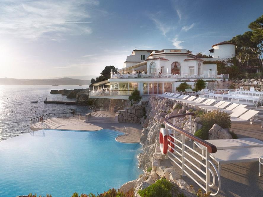 Aerial pool view of Hotel du Cap-Eden-Roc in France