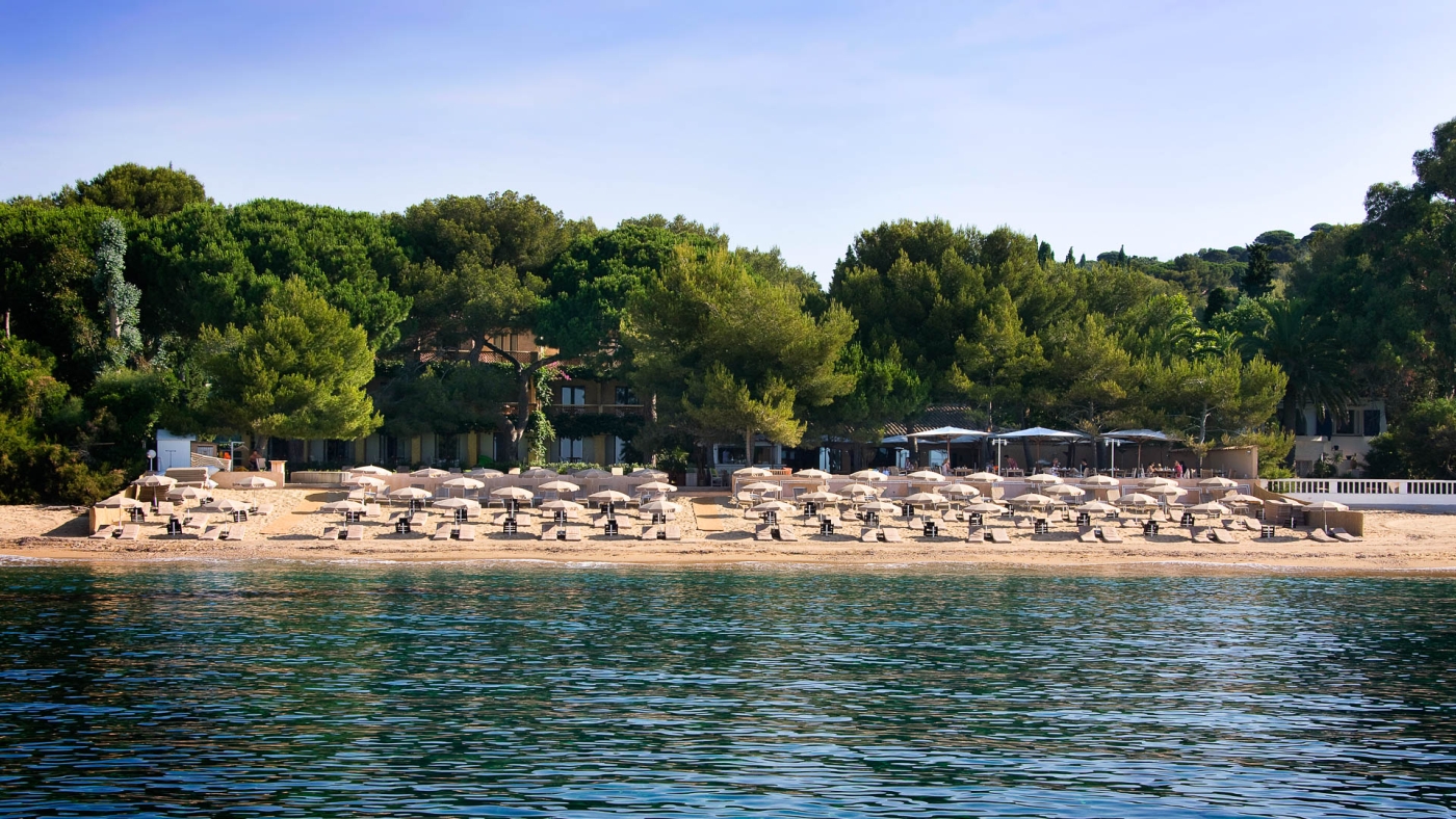 Beach at Hotel La Pinede Plage in France