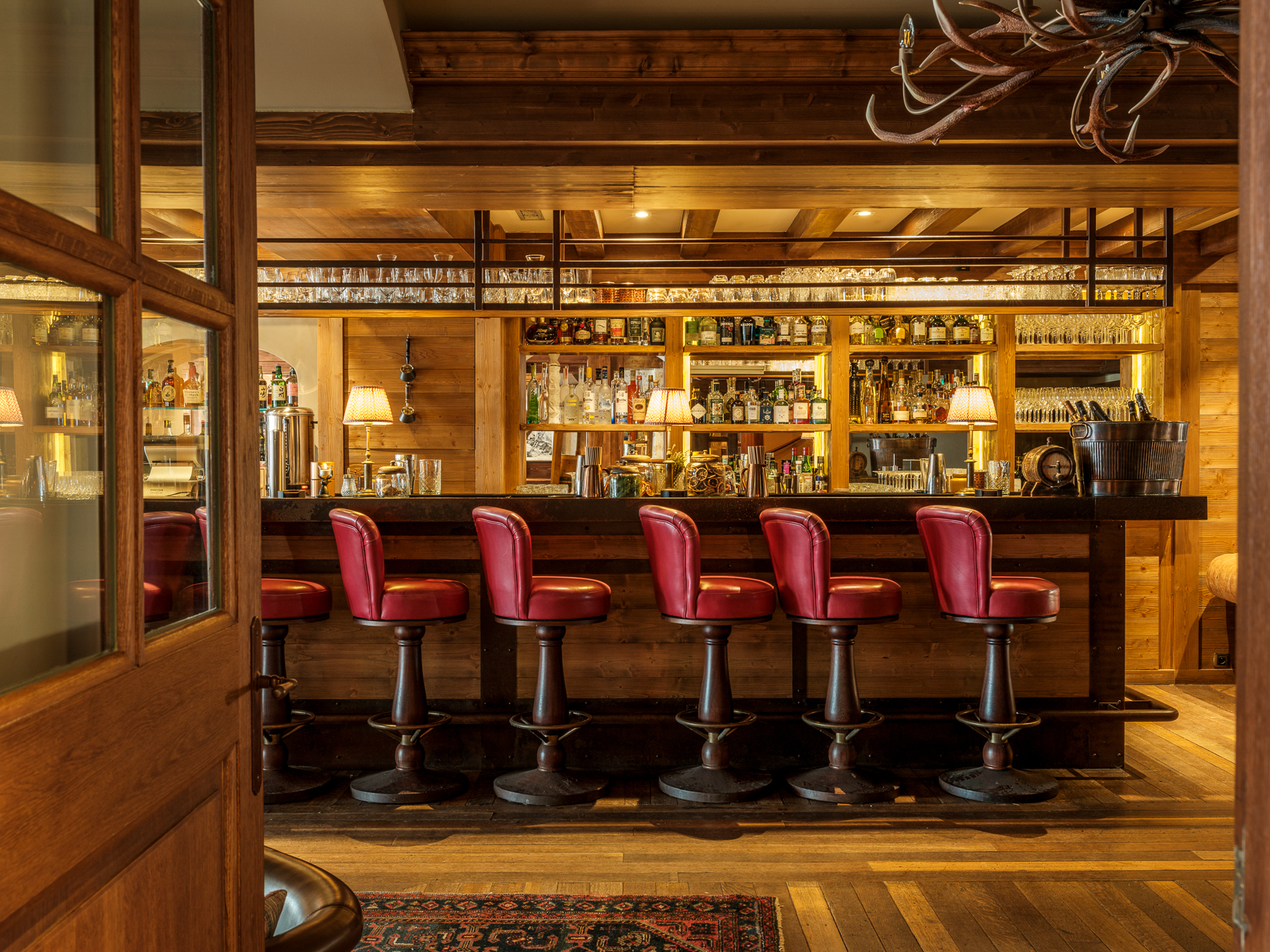 Bar at Hotel Le Portetta in Courchevel