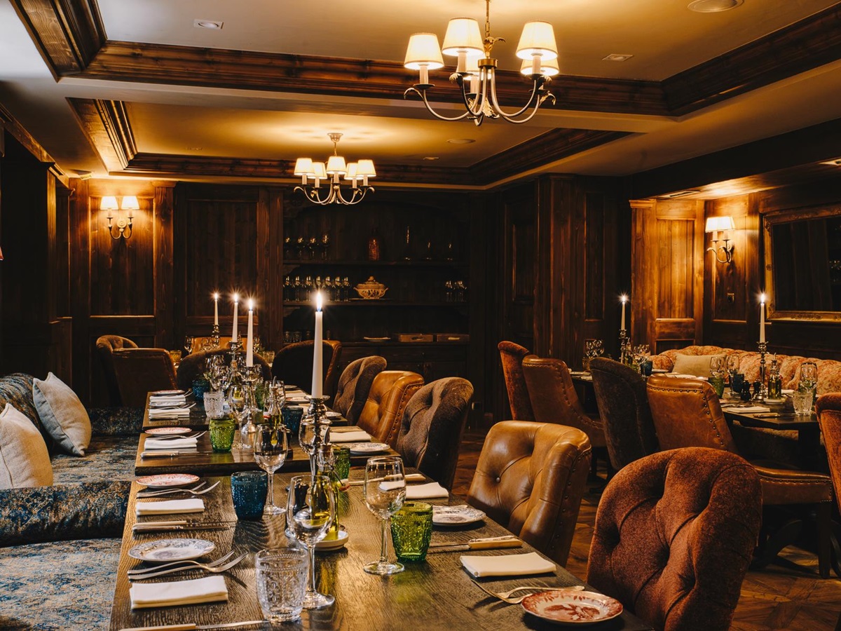 Cucina Angelina restaurant at Hotel Le Portetta in Courchevel