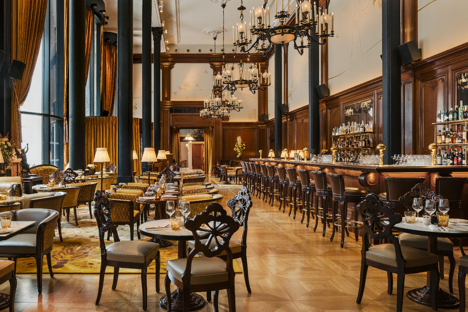 Grand bar and brasserie at Hotel Madame Reve Paris