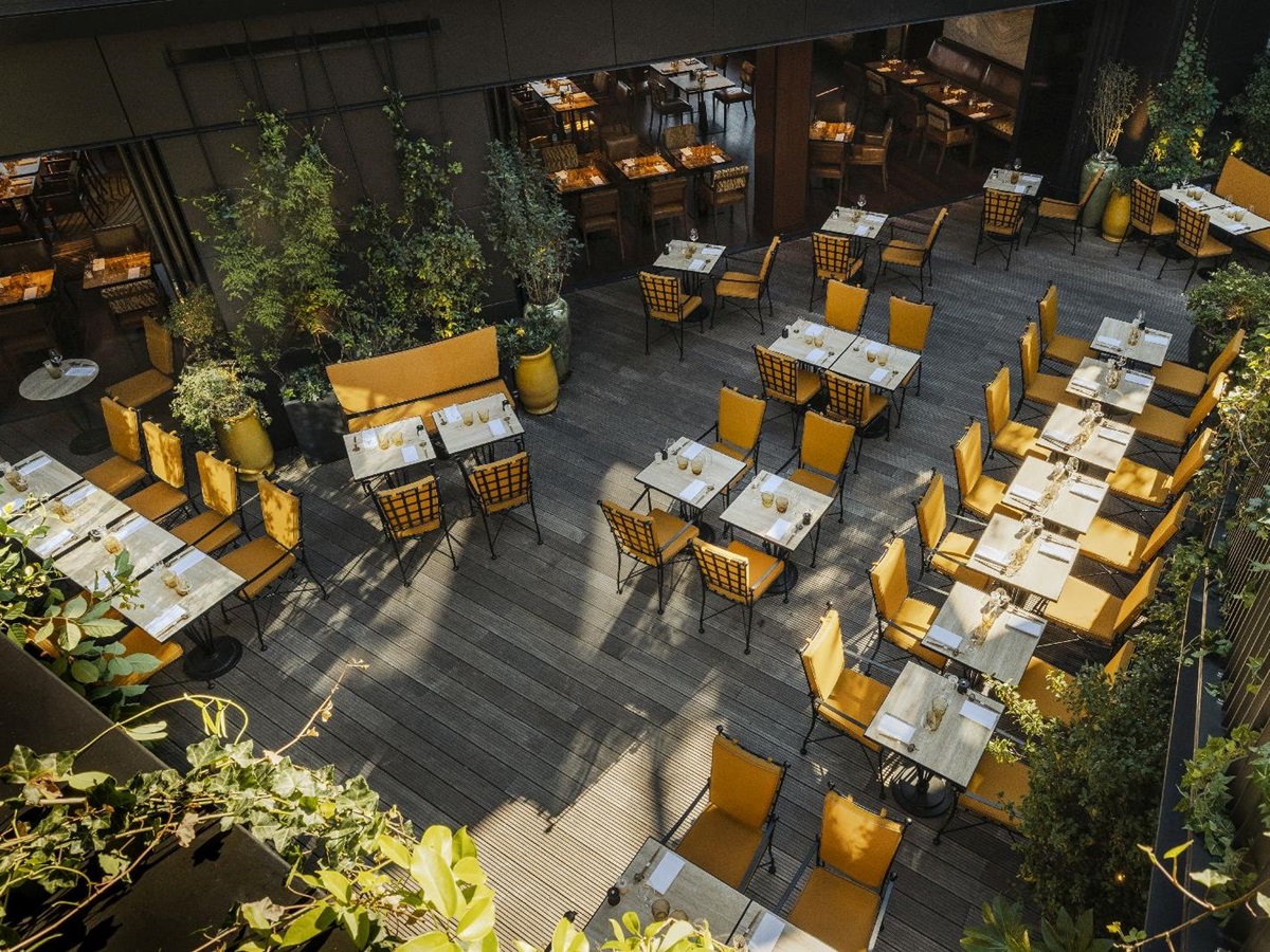 Rooftop restaurant at Hotel Madame Reve Paris