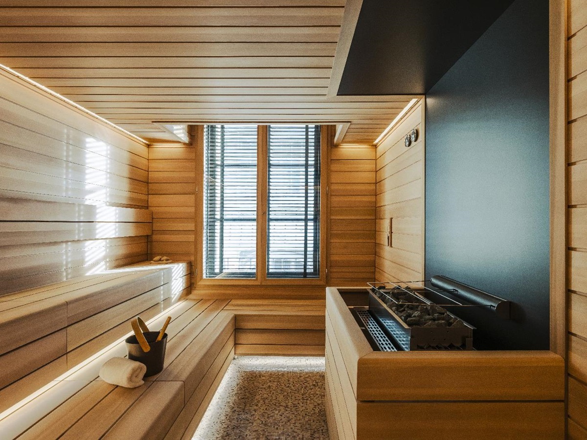 Sauna in the wellness area of Hotel Madame Reve Paris