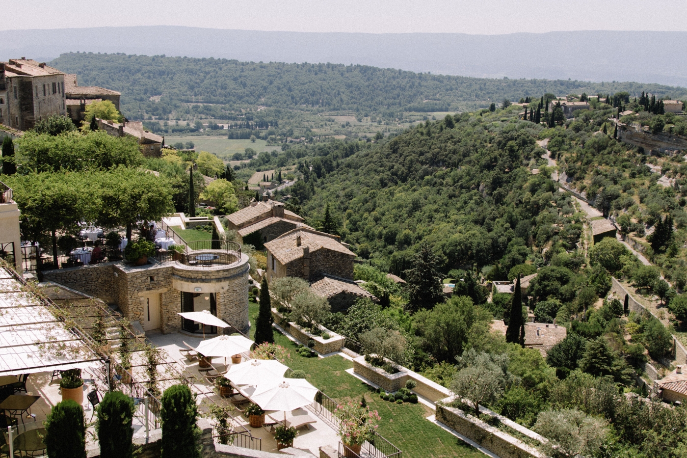 Panoramic views from La Bastide de Gordes in France