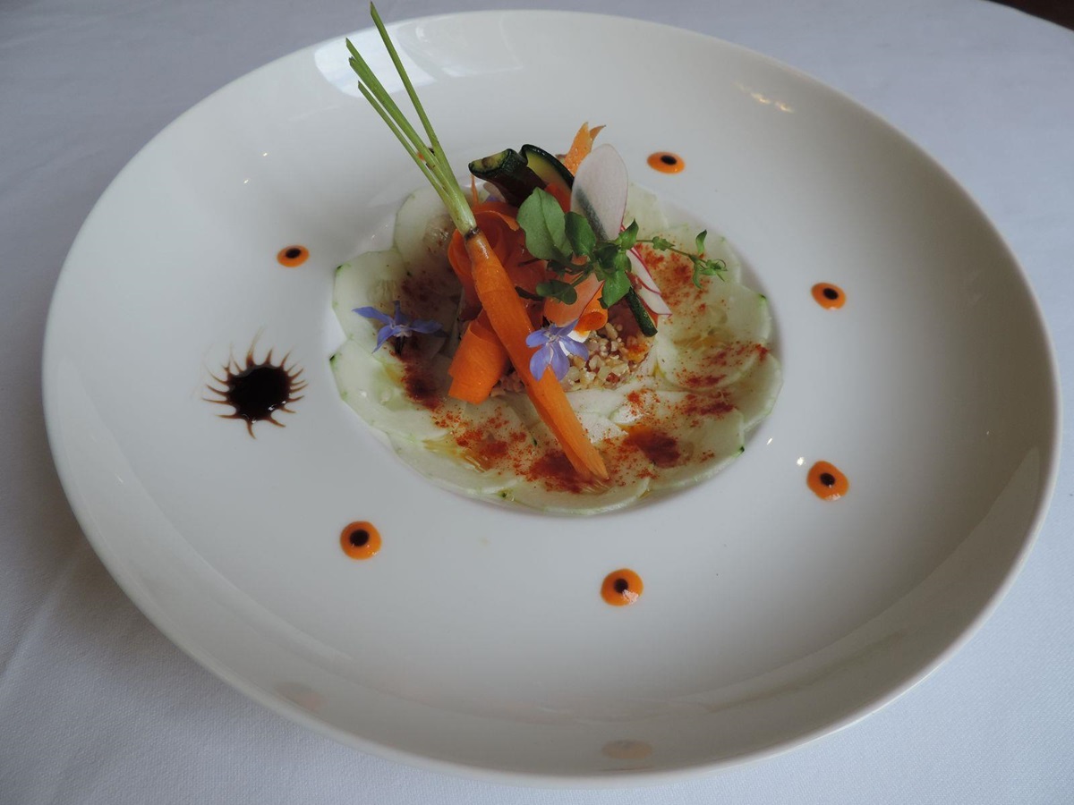 Cuisine at Chateau La Cheneviere in the Normandy region of France