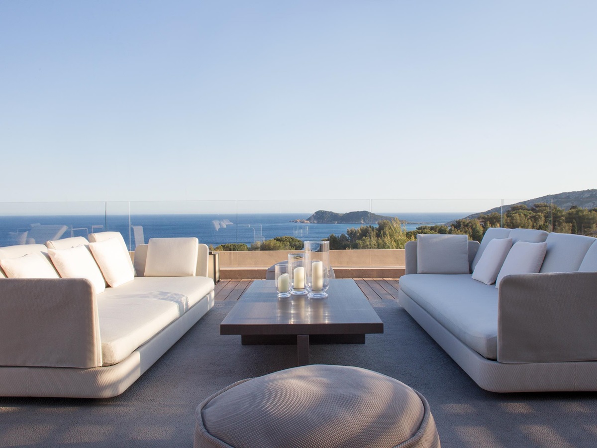Terrace of the Taillat Suite at La Reserve Ramatuelle, France