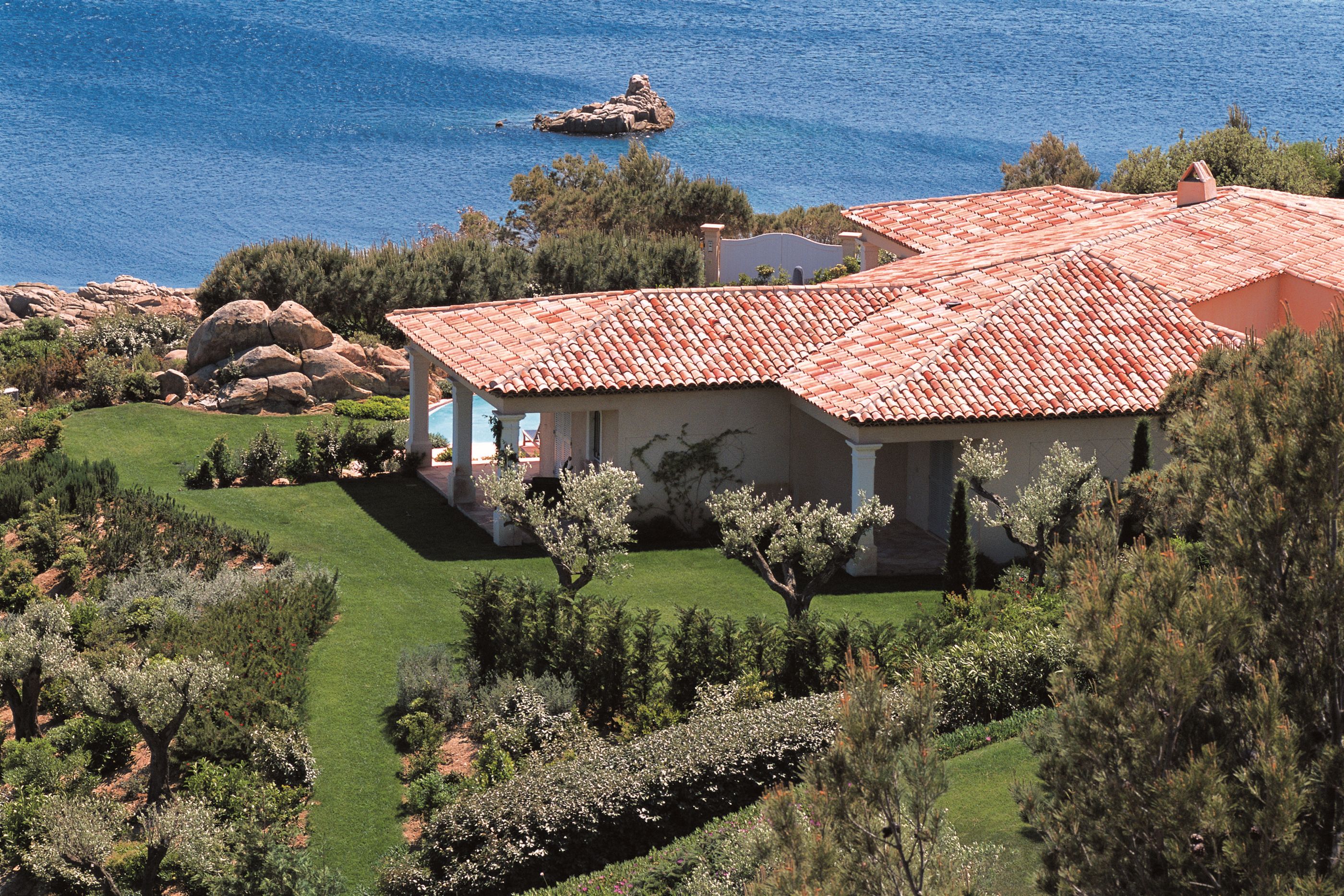 Exteriors of a villa from La Reserve Ramatuelle, France
