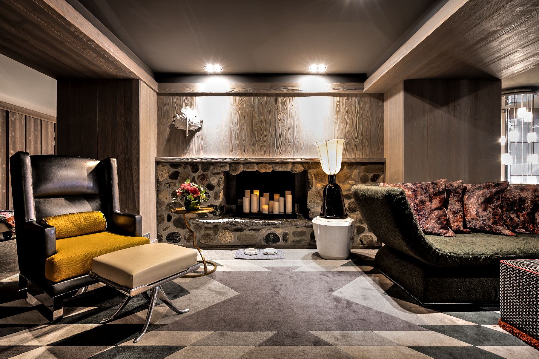 Common area at Hotel La Sivolière in Courchevel