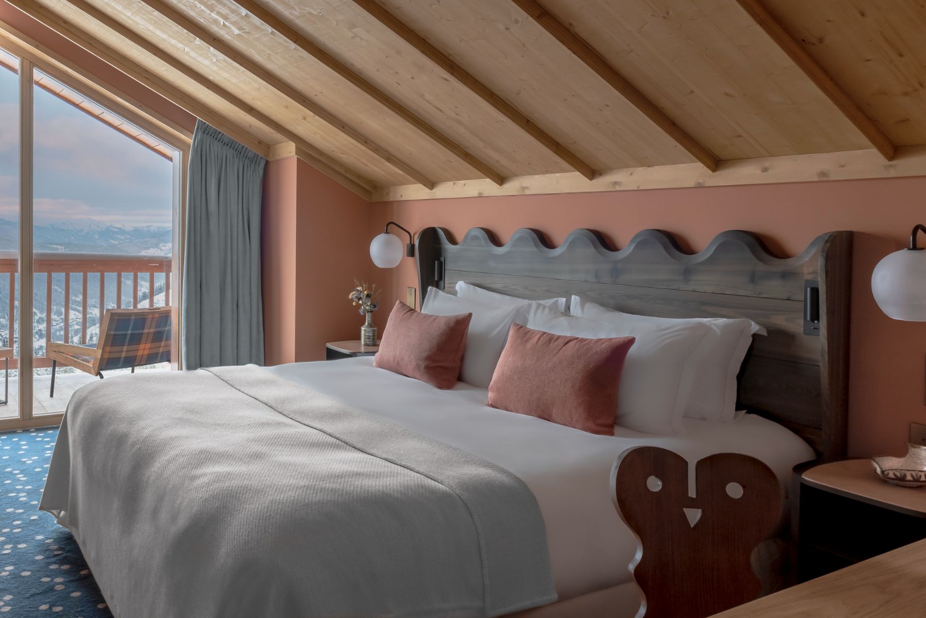 Deluxe room at Le CouCou hotel in Meribel