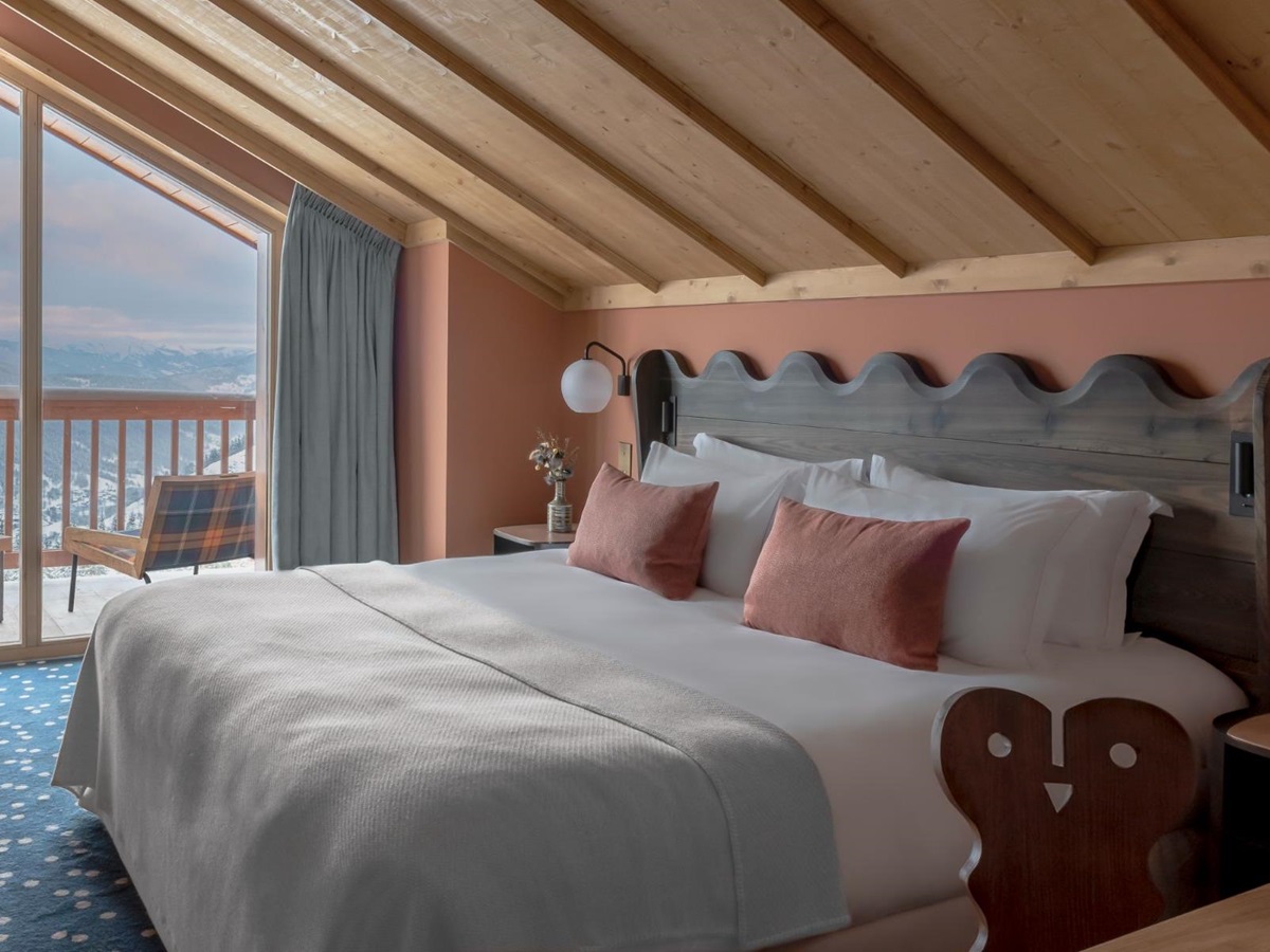 Deluxe room at Le CouCou hotel in Meribel