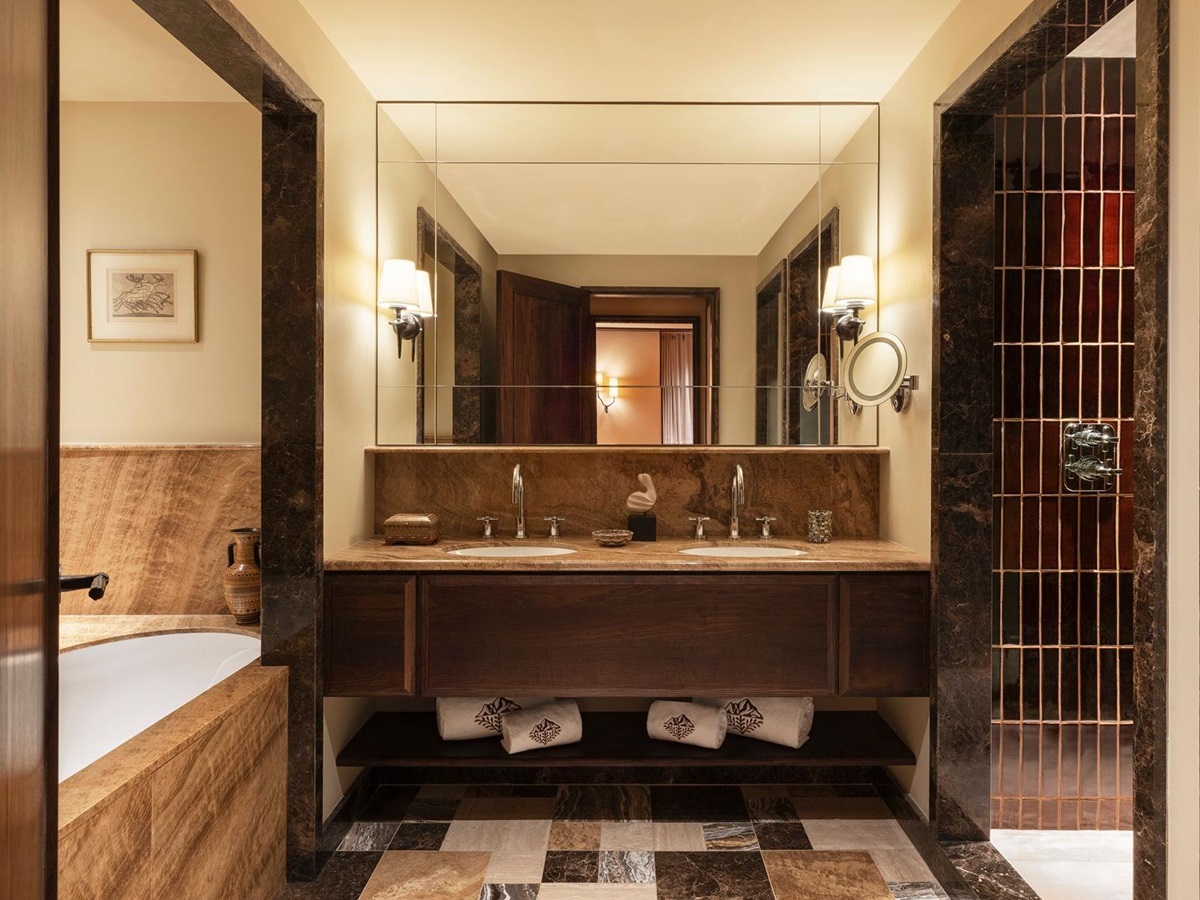 Bathroom at Le Saint Roch in Courchevel