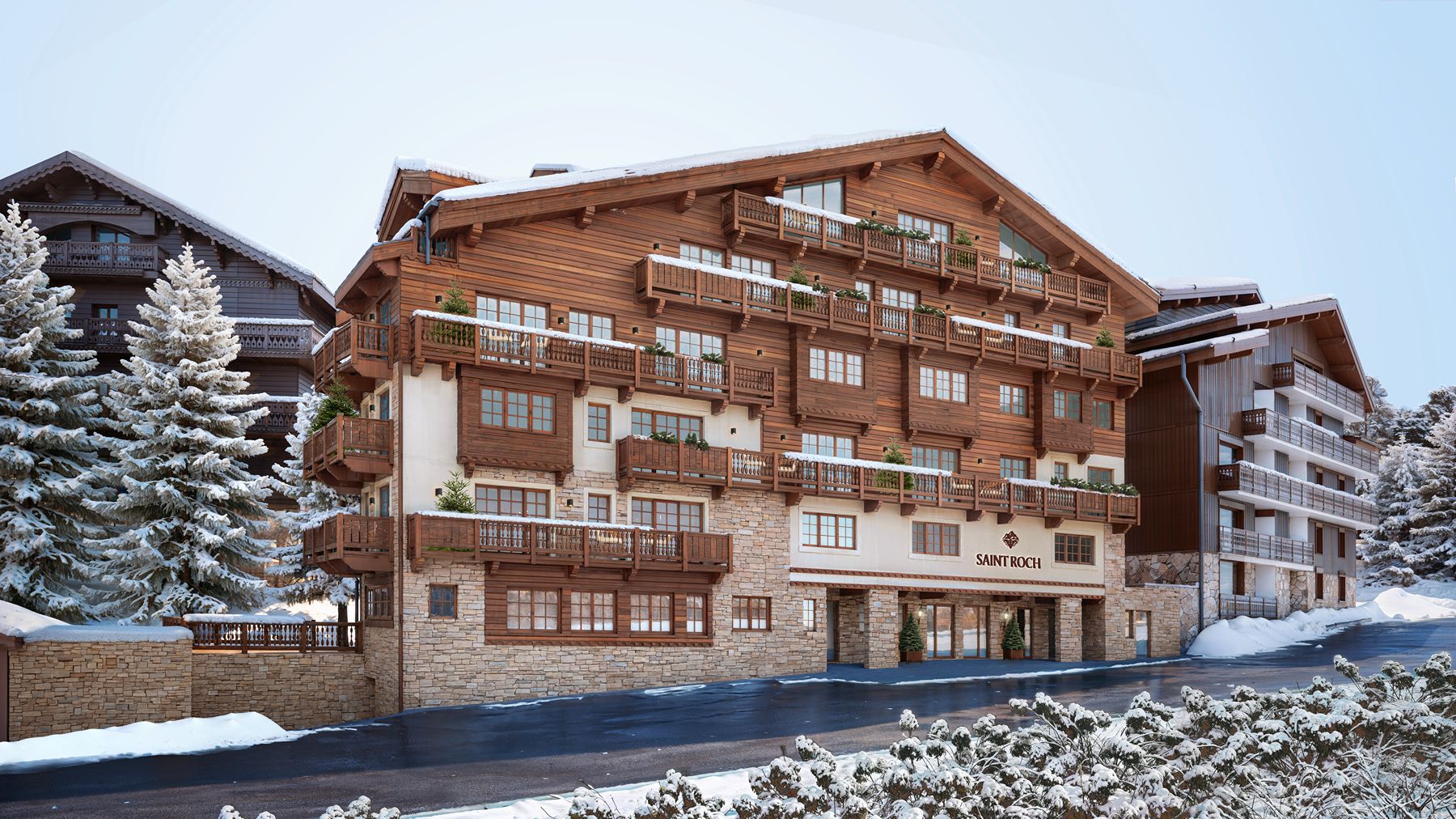 Exterior view of Le Saint Roch in Courchevel