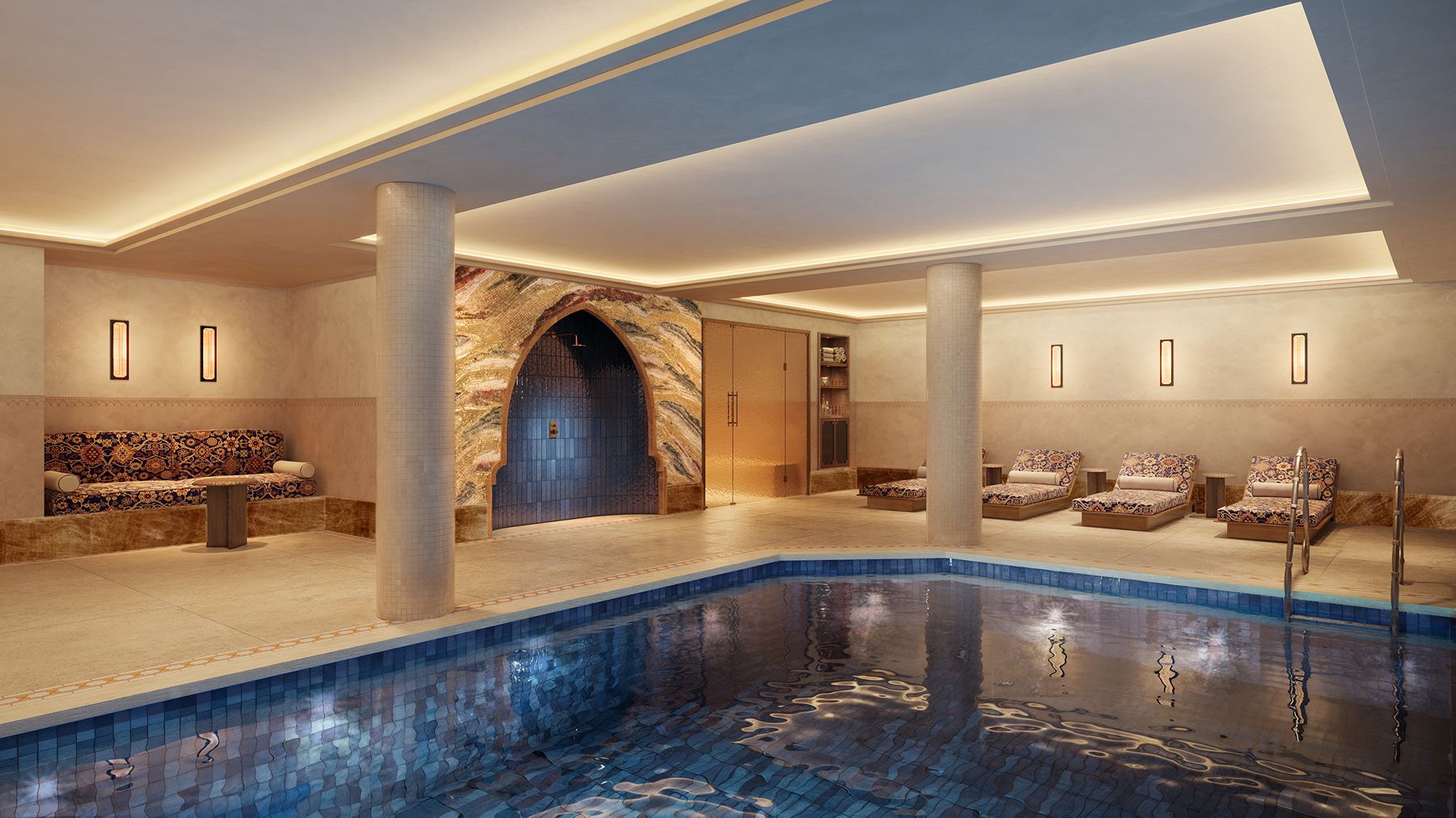 Swimming pool at Le Saint Roch in Courchevel