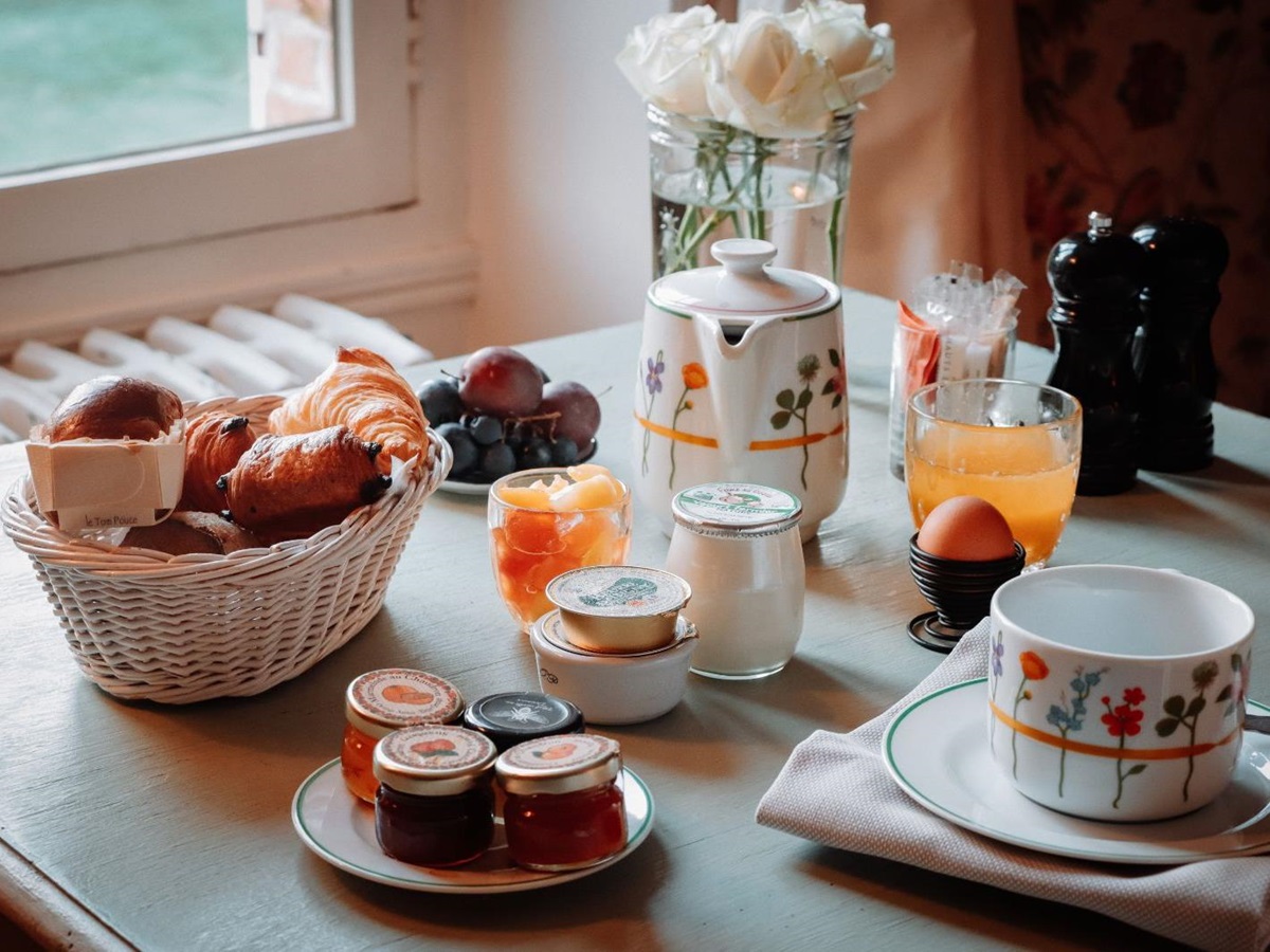 Breakfast at Les Hauts de Loire in the Loire Valley, France