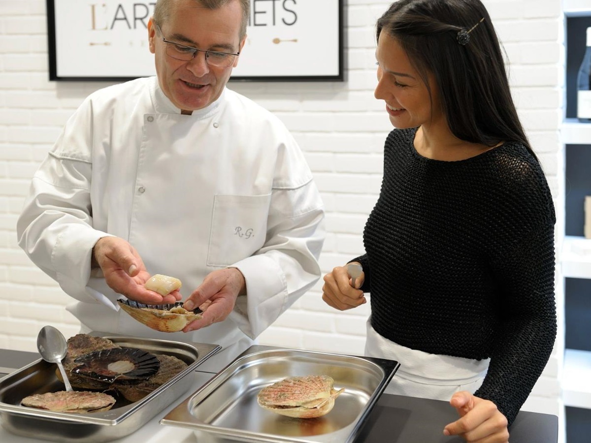 A cooking school class at Les Hauts de Loire in the Loire Valley, France