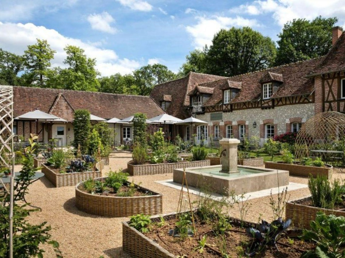Courtyard on the grounds of Les Hauts de Loire in the Loire Valley, France