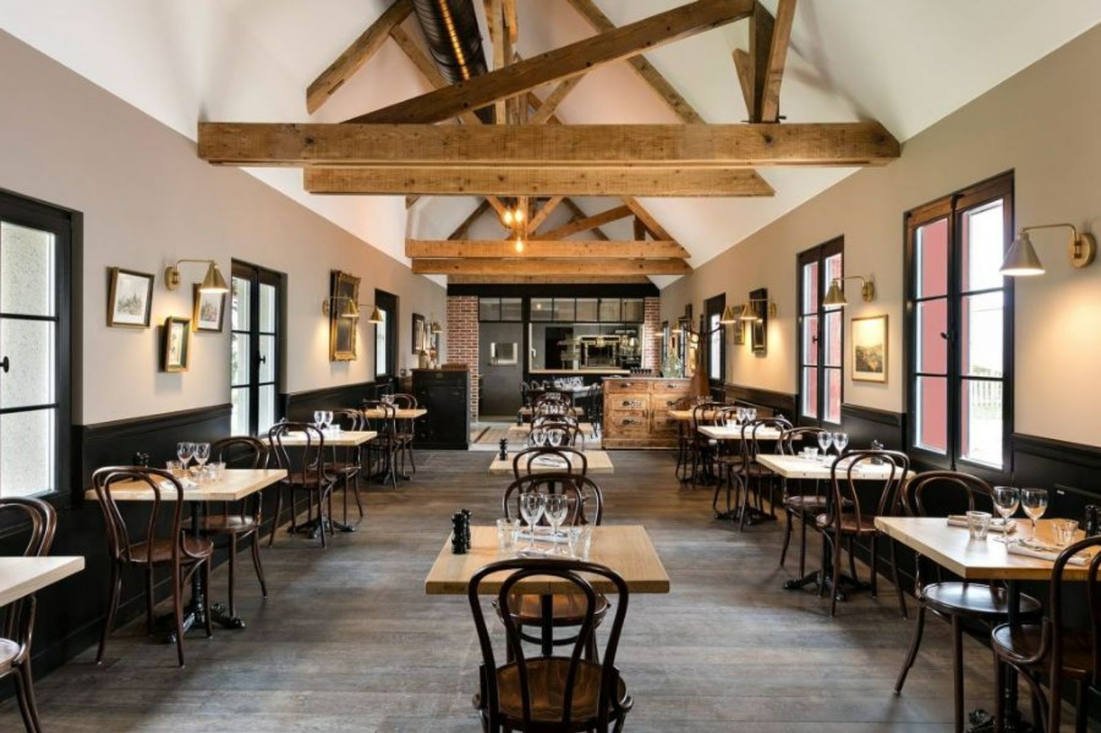 Bistrot testaurant tables at Les Hauts de Loire in the Loire Valley, France