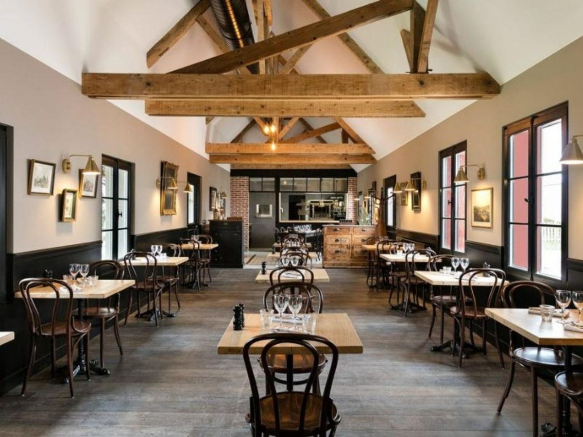 Bistrot testaurant tables at Les Hauts de Loire in the Loire Valley, France