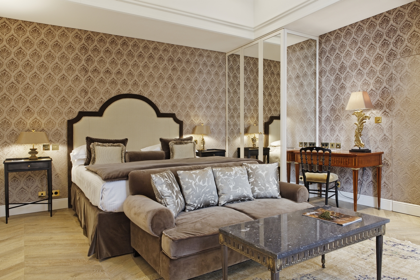 Luxurious bedroom at Relais Christine in France