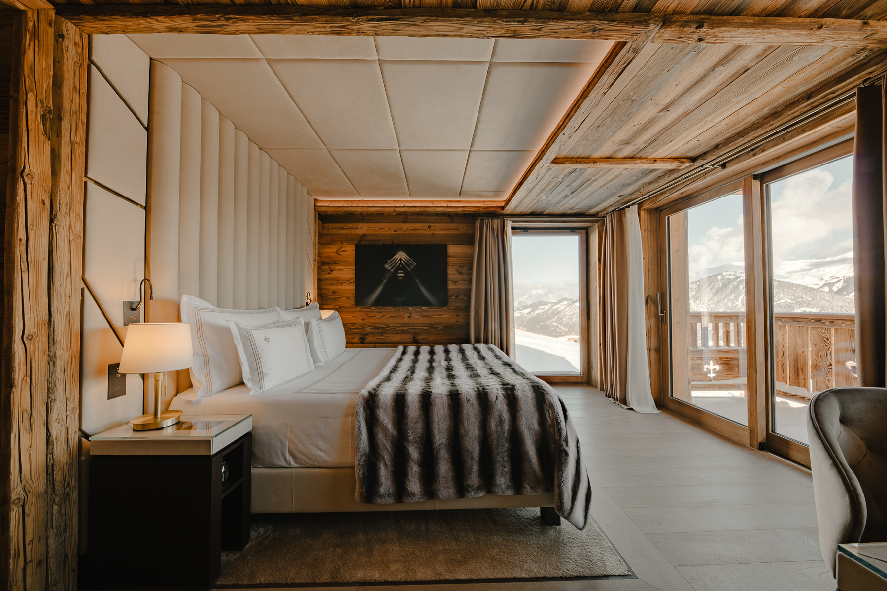 Bedroom at Ultima Hotel Courchevel in France