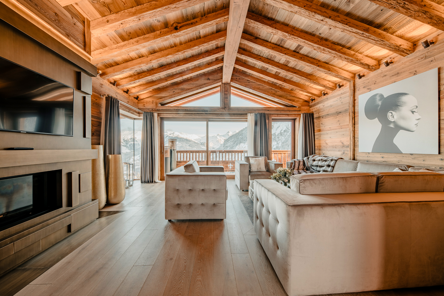 Living room at Ultima Hotel Courchevel in France