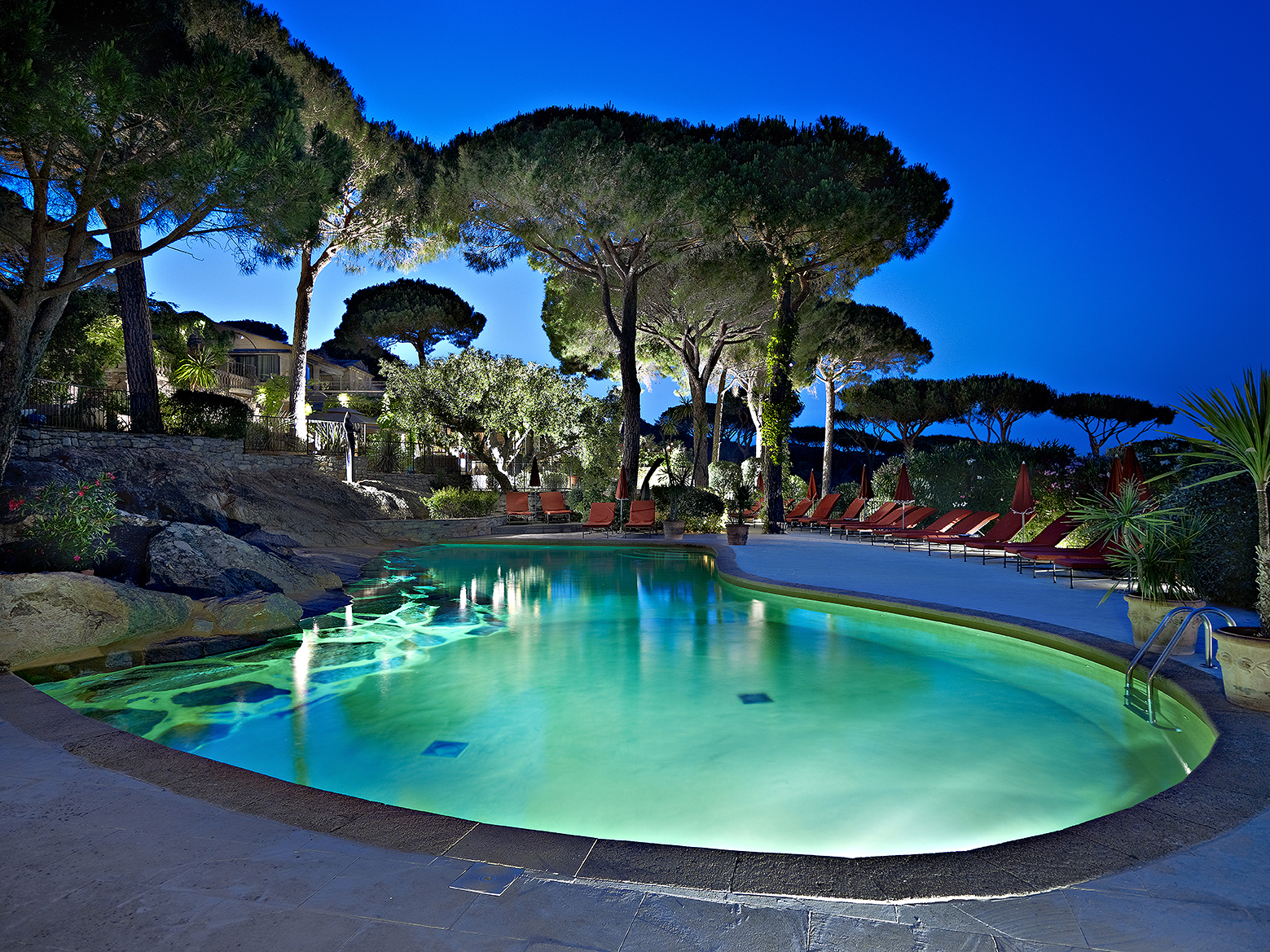 Outdoor swimming pool of Villa Marie, France