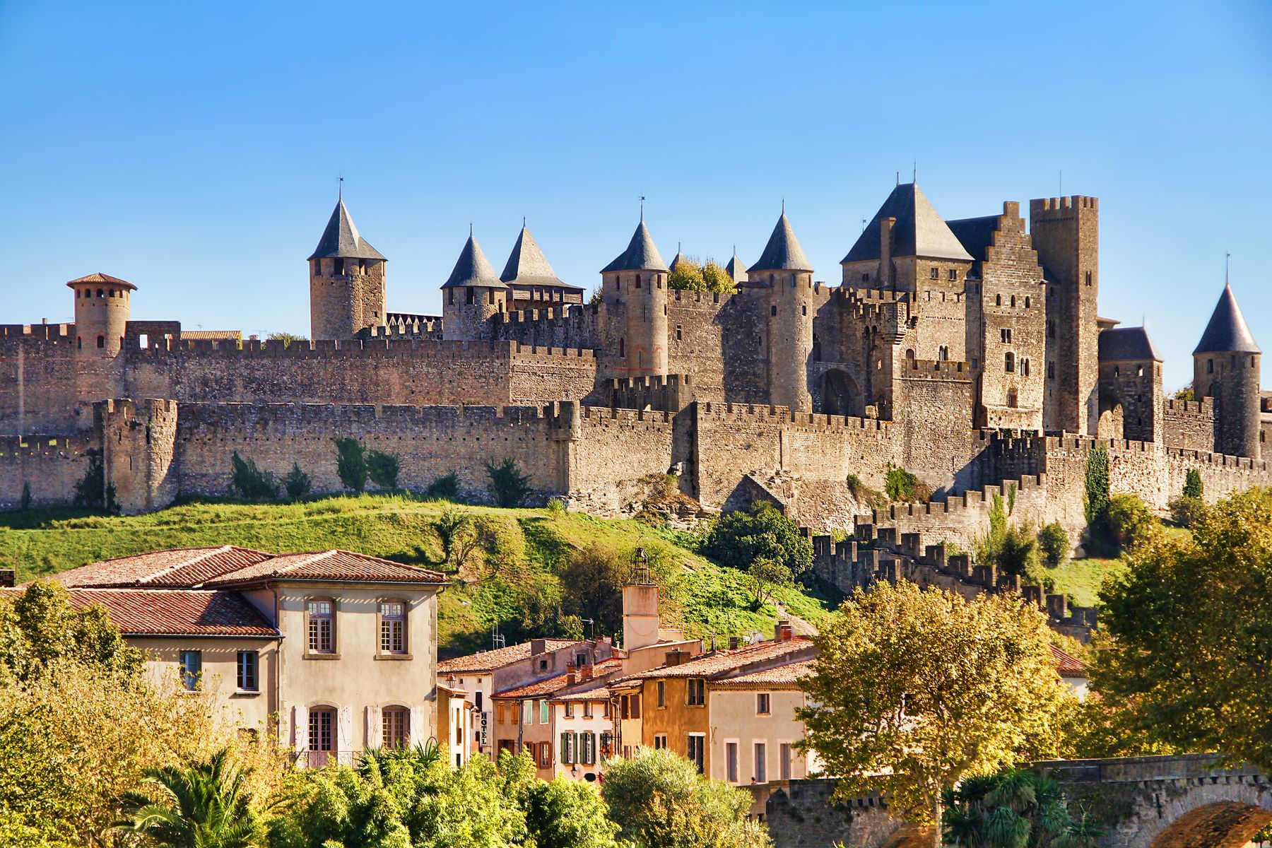 View of Carcassonne medieval architecture