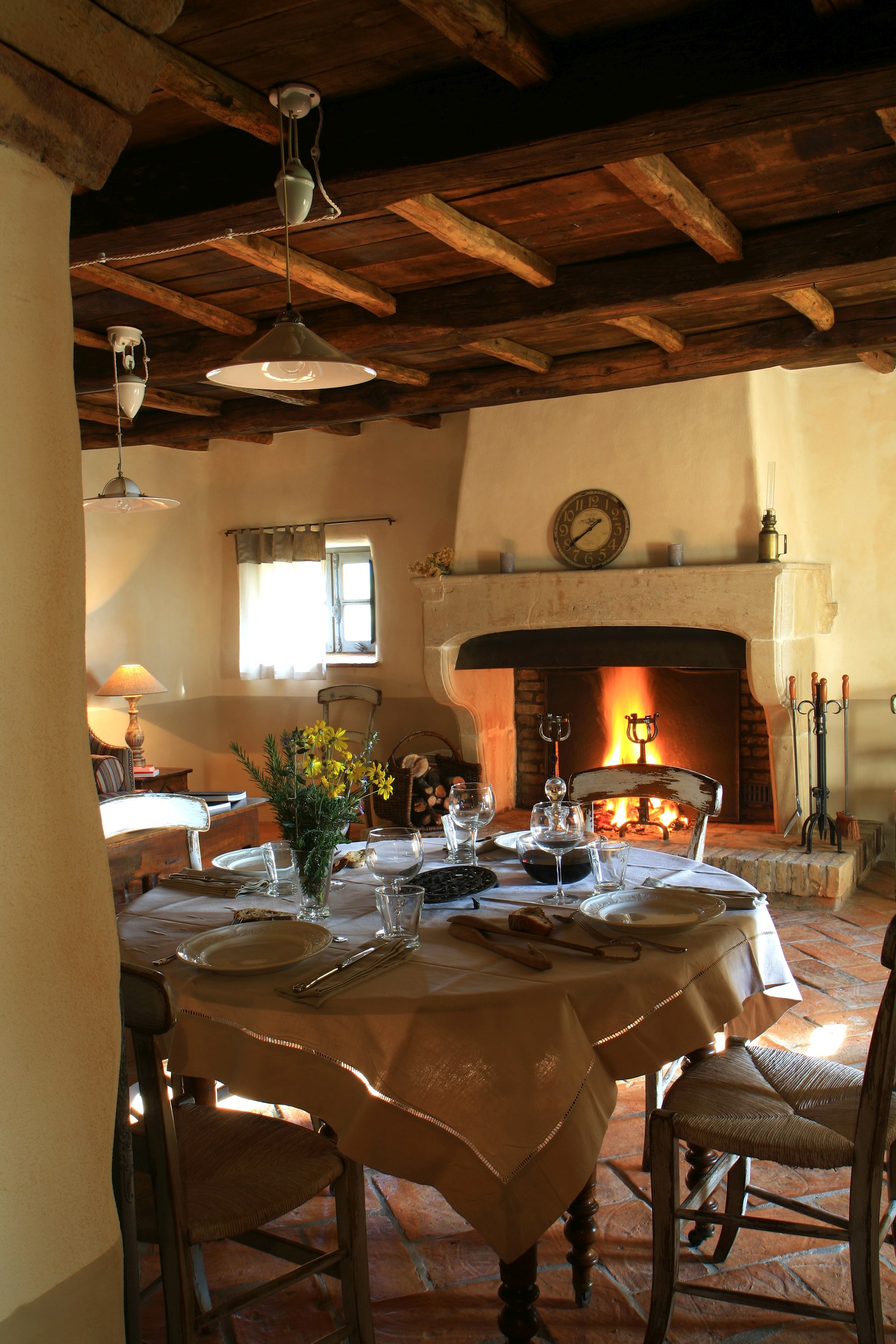 Indoor dining at A Liccia, Corsica